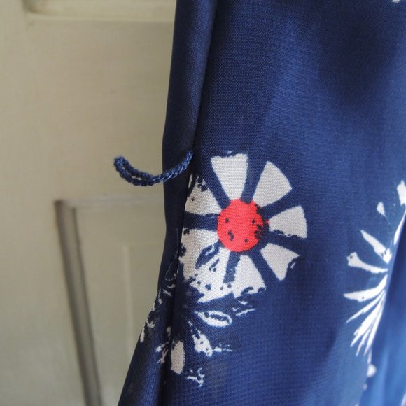 Jason Wu for Target Navy Blue Floral Chiffon Dress M - Picture 6 of 12